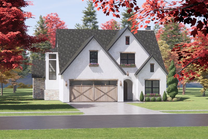 House Design - Exterior - Front Elevation 5 for European House Plan #1096-83 - 4 bed, 3 bath