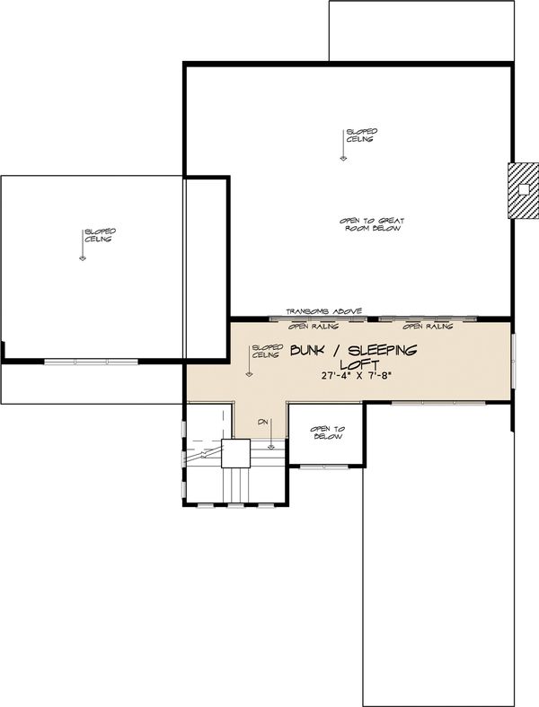 Contemporary Floor Plan - Upper Floor Plan #17-2590