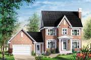 Colonial Style House Plan - 3 Beds 1.5 Baths 2393 Sq/Ft Plan #25-2008 