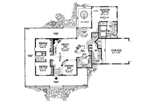 Floor Plan - Main Floor for Farmhouse House Plan #72-132 - 3 bed, 2.5 bath