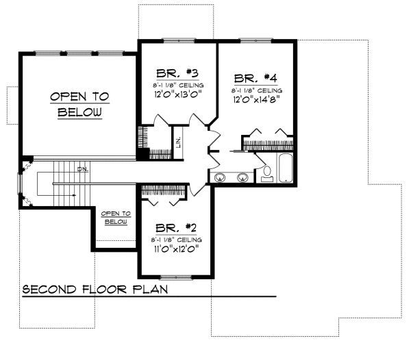 Cottage Floor Plan - Upper Floor Plan #70-880