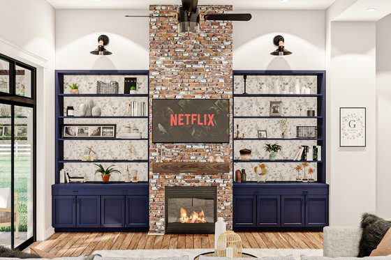 Interior - Family Room for Barndominium House Plan #455-259 - 2 bed, 1 bath