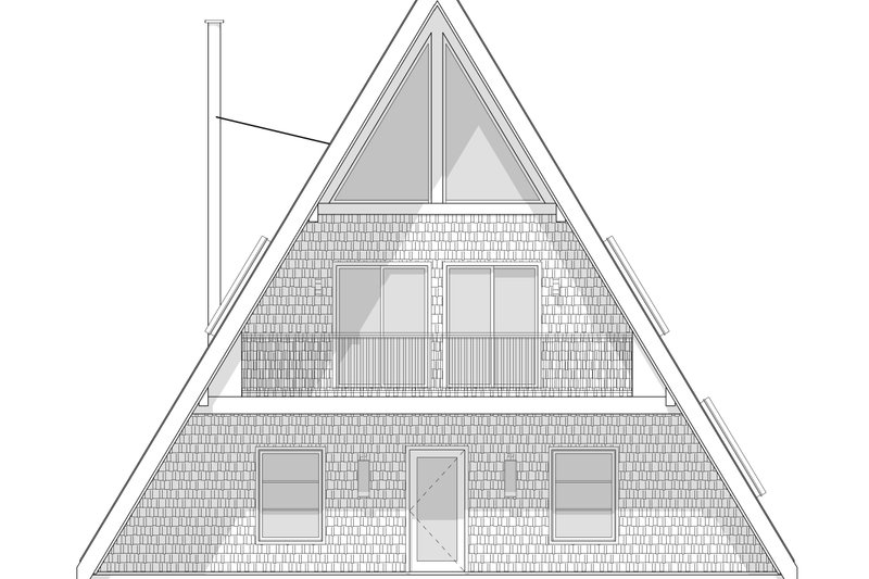House Blueprint - Exterior - Front Elevation 4 for Cottage House Plan #1114-33 - 4 bed, 3 bath