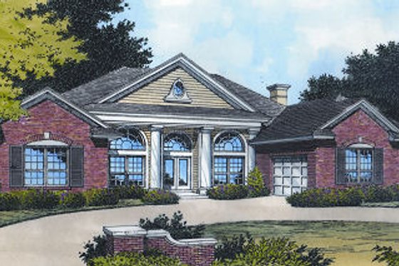 Exterior - Front Elevation for Colonial House Plan #417-310 - 4 bed, 3 bath