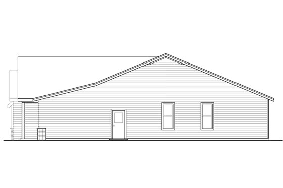 Exterior - Other Elevation 1 for Craftsman House Plan #124-1166 - 3 bed, 2 bath