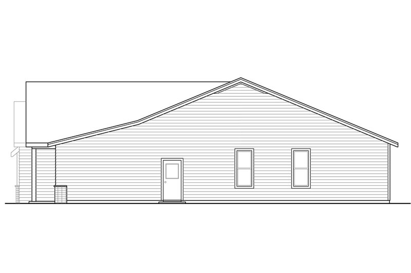Home Plan - Exterior - Other Elevation 1 for Craftsman House Plan #124-1166 - 3 bed, 2 bath