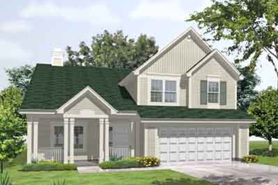 Exterior - Front Elevation House Plan #50-243 - 4 bed, 2.5 bath