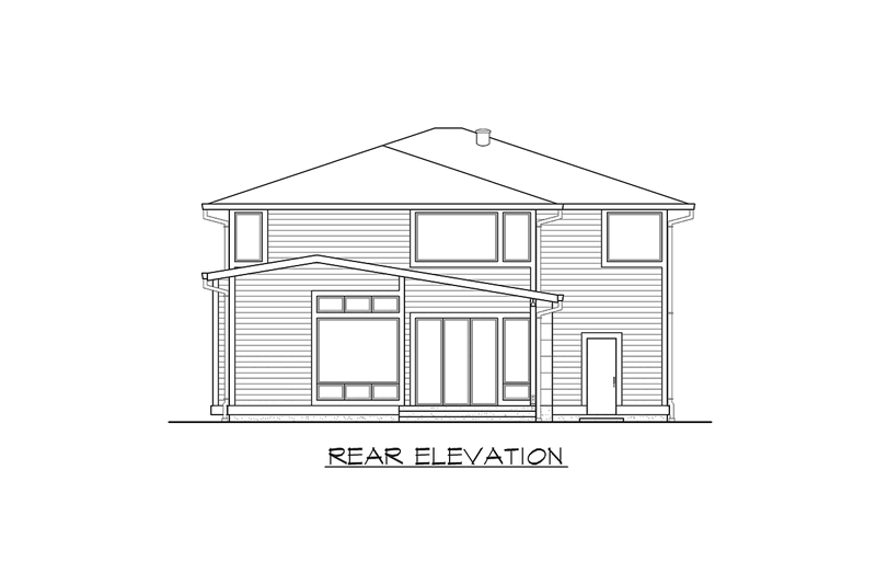 Architectural House Design - Exterior - Other Elevation 3 for Modern House Plan #132-225 - 4 bed, 3 bath