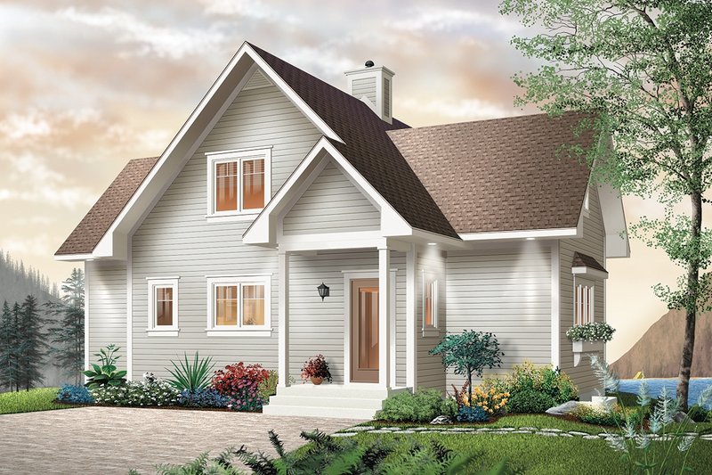 Home Plan - Exterior - Front Elevation 3 for Southern House Plan #23-2038 - 2 bed, 2 bath
