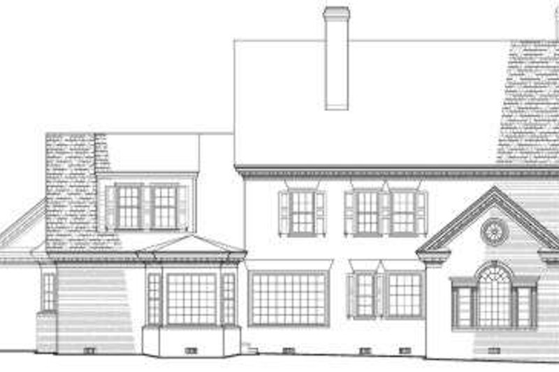 Home Plan - Exterior - Rear Elevation for Colonial House Plan #137-209 - 4 bed, 4 bath