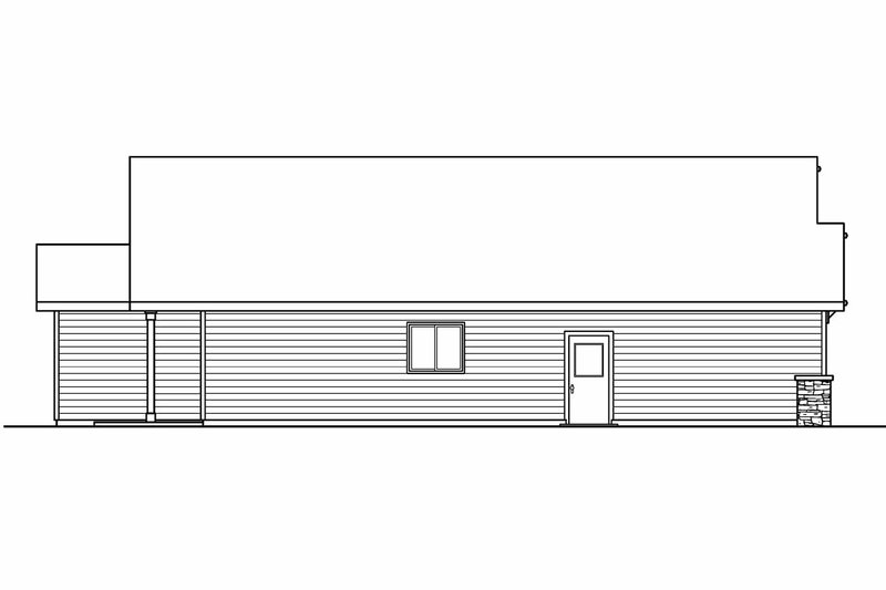 Architectural House Design - Exterior - Other Elevation for Craftsman House Plan #124-690 - 3 bed, 2 bath