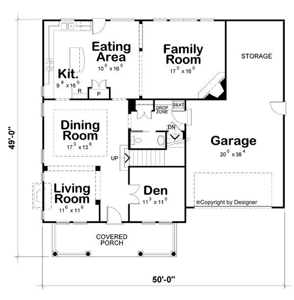 Home Plan - Traditional Floor Plan - Upper Floor Plan #20-1841