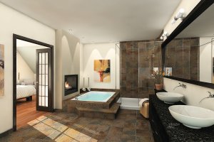 Interior - Master Bathroom for Country House Plan #23-406 - 3 bed, 2.5 bath