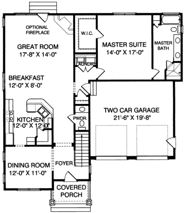 Cottage Floor Plan - Main Floor Plan #413-805