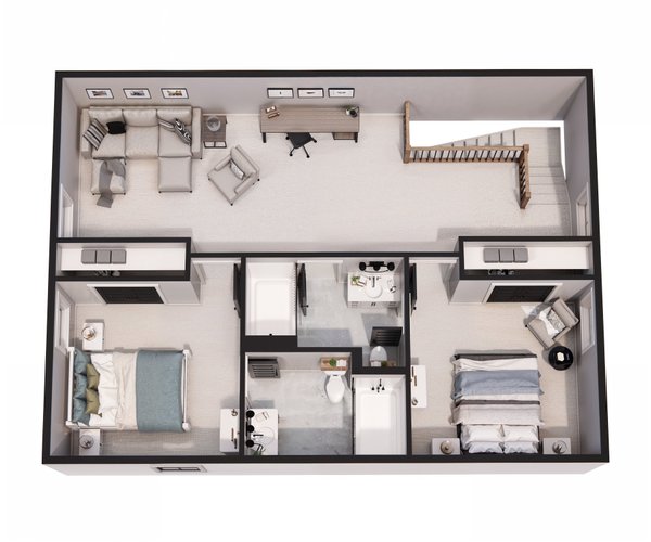Dream House Plan - Farmhouse Floor Plan - Upper Floor Plan #51-1260