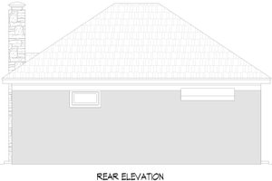 Exterior - Rear Elevation for Contemporary House Plan #932-1025, 1 bath
