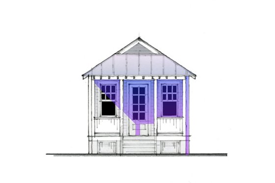 Exterior - Other Elevation 2 for Cottage House Plan #514-6 - 1 bed, 1 bath