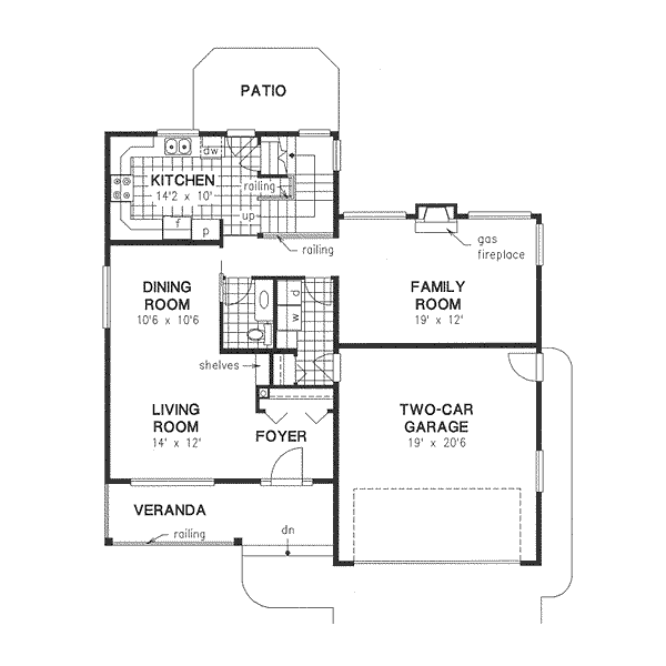Traditional Floor Plan - Main Floor Plan #18-3108