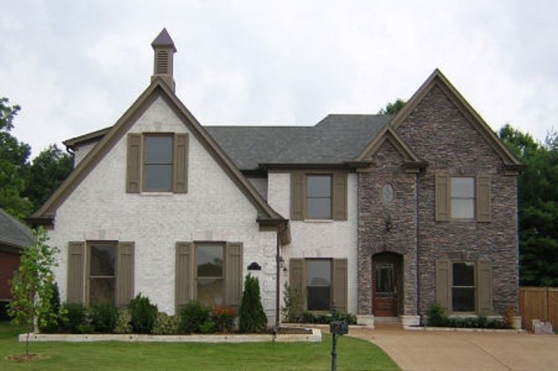 Exterior - Front Elevation 2 for European House Plan #81-13735 - 4 bed, 4 bath