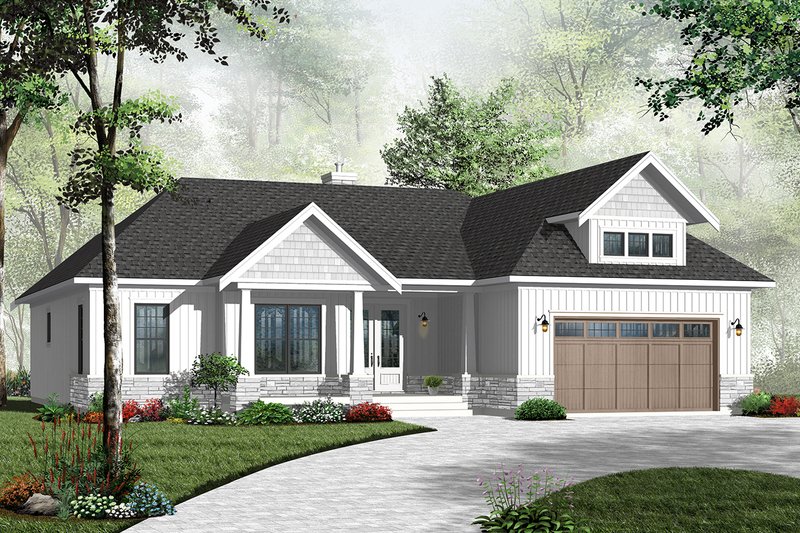 Home Plan - Traditional Exterior - Front Elevation Plan #23-2528