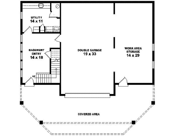Traditional Floor Plan - Lower Floor Plan #81-502