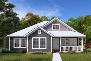 Cottage Exterior - Front Elevation Plan #20-1885