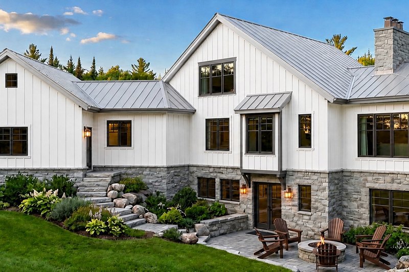 House Design - Exterior - Rear Elevation 1 for Farmhouse House Plan #928-448 - 3 bed, 3.5 bath