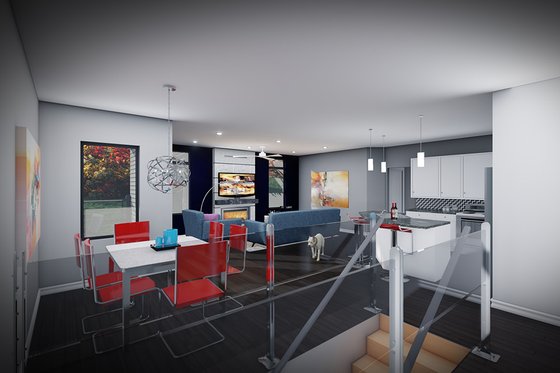 Interior - Dining Room for Modern House Plan #70-1527 - 3 bed, 2 bath