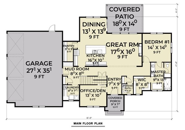 House Plan Design - European Floor Plan - Main Floor Plan #1070-210