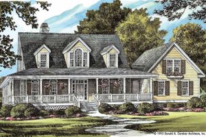 Exterior - Front Elevation 3 for Colonial House Plan #929-50 - 3 bed, 2.5 bath