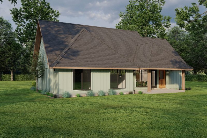 House Blueprint - Exterior - Rear Elevation for Craftsman House Plan #17-2259 - 3 bed, 1.5 bath