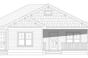 Exterior - Front Elevation 3 for Country House Plan #932-120 - 3 bed, 2 bath