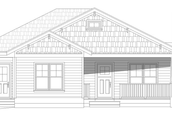Exterior - Front Elevation 3 for Country House Plan #932-120 - 3 bed, 2 bath