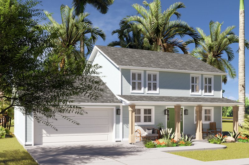 Dream House Plan - Exterior - Front Elevation 3 for Traditional House Plan #1060-33 - 4 bed, 3.5 bath