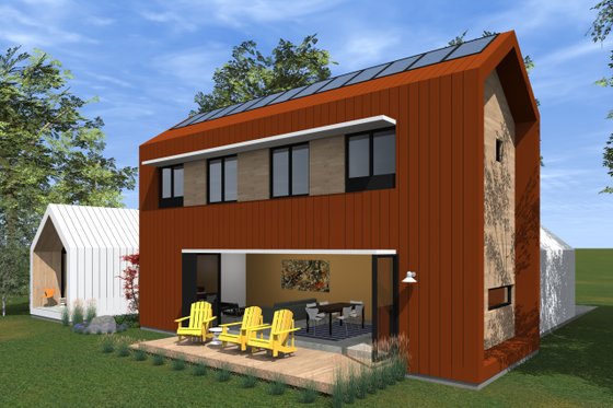 Exterior - Outdoor Living for Modern House Plan #933-7 - 3 bed, 2.5 bath