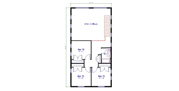 House Design - Barndominium Floor Plan - Upper Floor Plan #1115-12