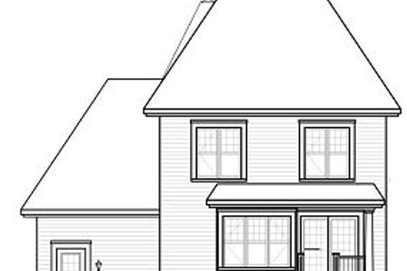 Dream House Plan - Exterior - Rear Elevation for European House Plan #23-818 - 3 bed, 2.5 bath