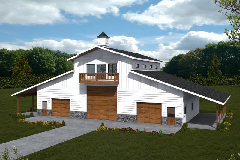 Dream House Plan - Farmhouse Exterior - Front Elevation Plan #117-1003