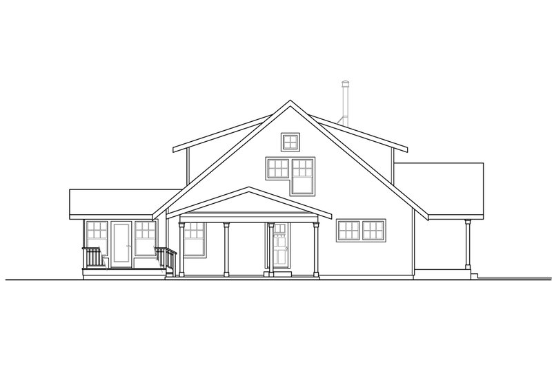 Home Plan - Exterior - Front Elevation 3 for Cottage House Plan #124-1157 - 2 bed, 3 bath