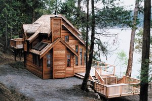 Cabin Exterior - Front Elevation Plan #118-171