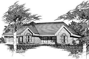 Cottage Exterior - Front Elevation Plan #329-162