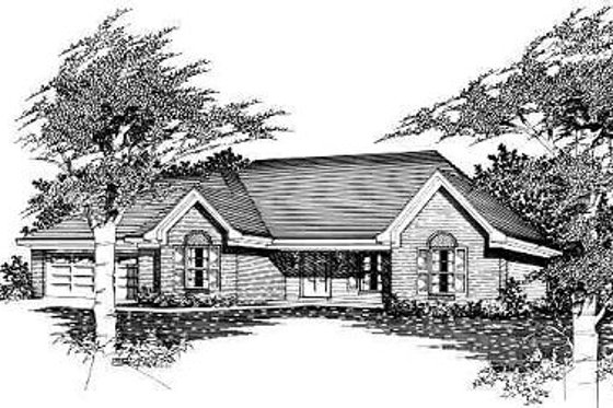 Exterior - Front Elevation for Cottage House Plan #329-162 - 3 bed, 2 bath