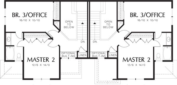 House Plan Design - Craftsman Floor Plan - Upper Floor Plan #48-566