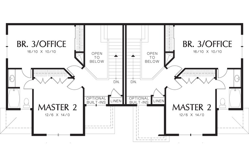 Dream House Plan - Floor Plan - Upper Floor for Craftsman House Plan #48-566 - 3 bed, 2.5 bath