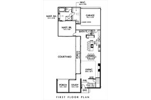 Floor Plan - Main Floor for Modern House Plan #449-2 - 3 bed, 3.5 bath