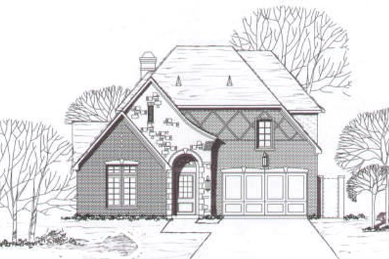 Exterior - Front Elevation for European House Plan #141-187 - 3 bed, 2.5 bath