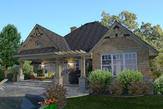Exterior - Other Elevation 3 for Craftsman House Plan #120-176 - 4 bed, 2 bath