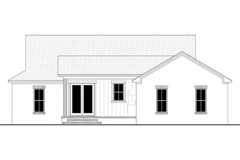 House Design - Exterior - Rear Elevation for Farmhouse House Plan #430-387 - 3 bed, 2.5 bath