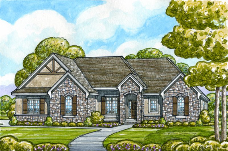 Home Plan - Exterior - Front Elevation 3 for Craftsman House Plan #20-2131 - 2 bed, 2.5 bath