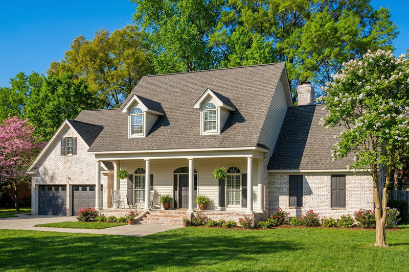 Traditional Style House Plan - 4 Beds 3 Baths 2458 Sq/Ft Plan #17-1178 Exterior